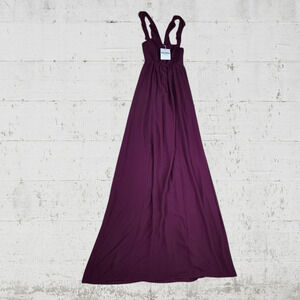 Show Me Your Mumu Black Cherry Red Chiffon Bridesmaid June Maxi Dress Size XXS